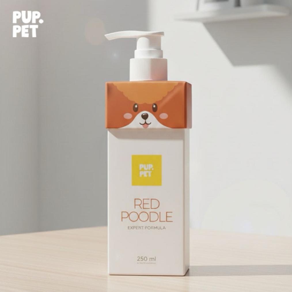 PUPPET Red Poodle Bath Foam - Shampo Anjing Poodle untuk Bulu Merah, Putih & Warna Terang 250ml
