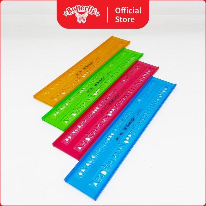 Stationery- Penggaris Butterfly Bt-R6 / Mal Huruf 6Mm