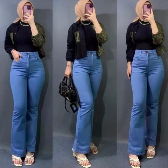 vianmall_ - celana cutbray jumbo jeans premium | high waist jumbo cutbray streach | cutbray jeans wa