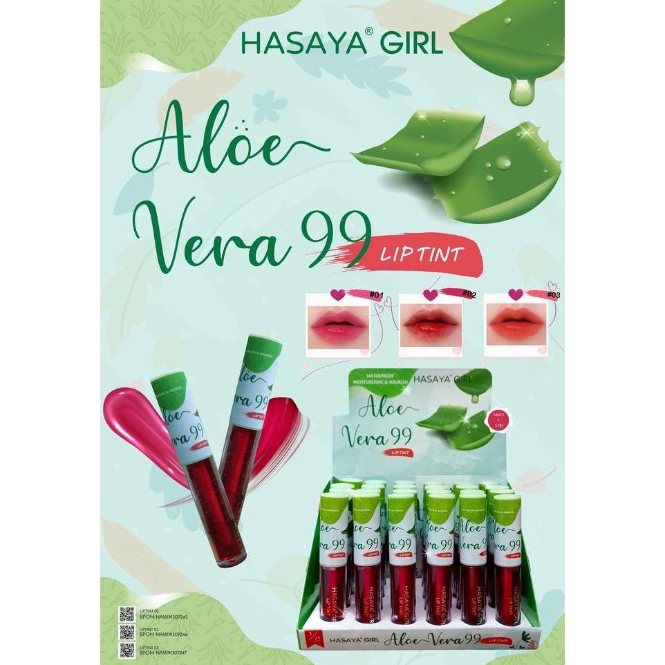 Lipstudio- [3Pc] Hasaya Aloe Vera 99 Liptint Bpom / Lip Tint Hasaya Girl Aloevera