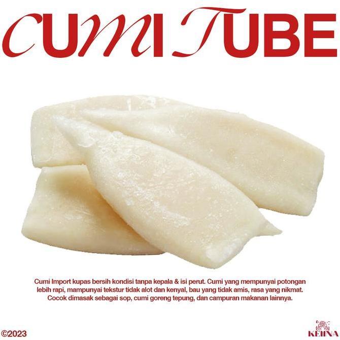 Cumi Tube Cumi Kupas Bersih Segar Fresh Frozen Beku Premium Seafood