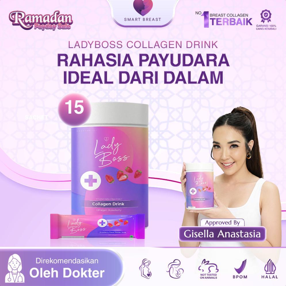 NEW Smart Breast - Lady Boss Breast & Collagen Drink ( Suplemen Pembesar Pengencang ) [terbaik][terl
