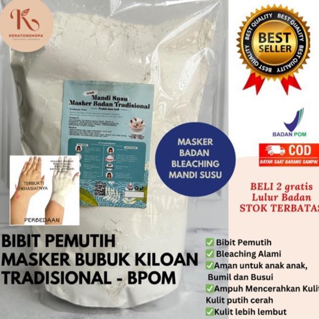 NEW MASKER BADAN ALAMI TRADISIONAL KILOAN/ MANDI SUSU/ BLEACHING BADAN/ BIBIT PEMUTIH ALAMI [terbaik