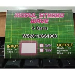 NARDJIOSO MODUL STROBO 4 BARIS MODE WAVE KENDARAAN CAR MOBIL DAN TRUK