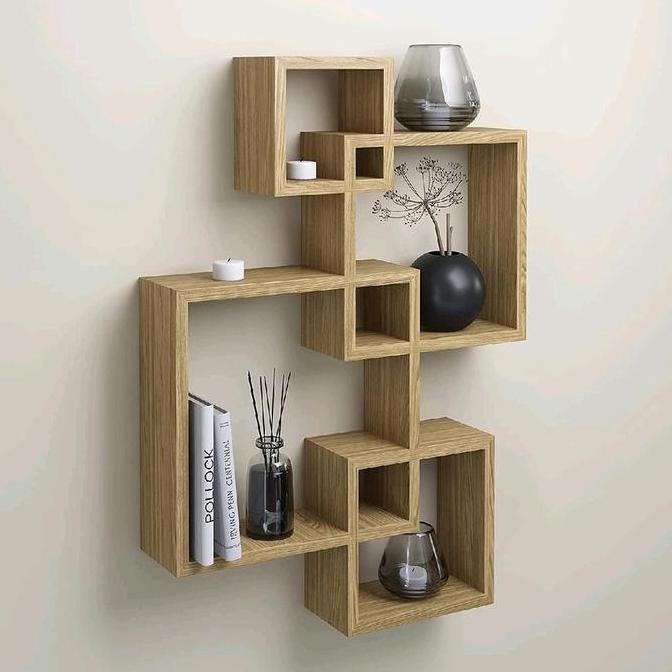 RAK DINDING AESTHETIC MINIMALIS, HIASAN DINDING KAYU RAK DINDING KOTAK GANDENG, RAK SERBA GUNA, HIAS