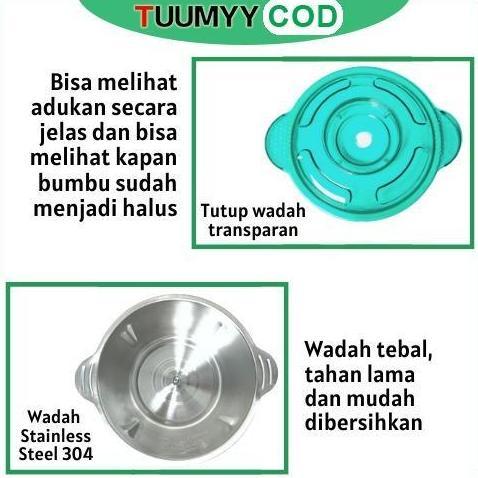 SATUAN BLENDER CHOPPER TUUMYY STAINLESS MULTIFUNGSI 2L TM-8611