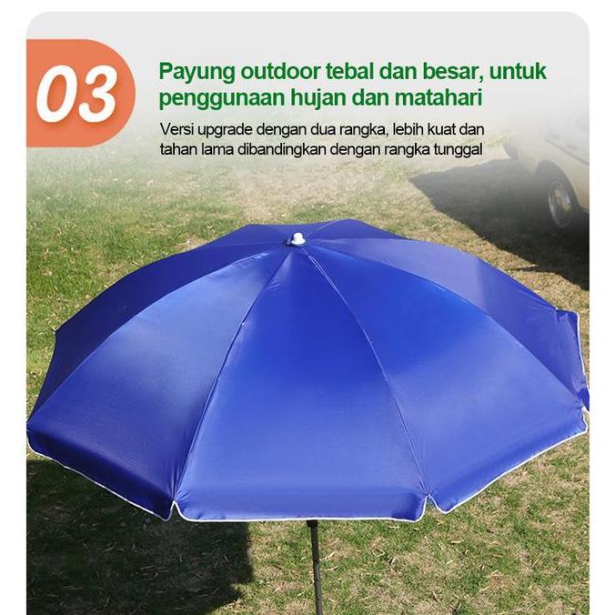 Payung Tenda / UV Anti Angin Tenda  Taman Pantai Cafe Payung / Anti UV Anti Angin Payung Tenda KOS