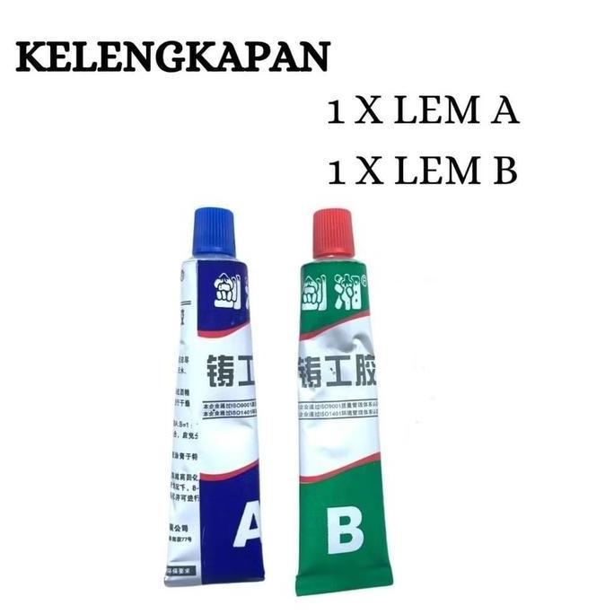 Lem Ab Epoxy Lem Kuat Penambal Besi Seng Metal Keramik Tembaga Baja - Terbaru 