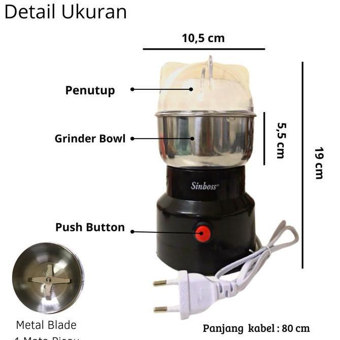 Blender ELectric Grinder/Penghalus/Penggiling kopi kacang bumbu kering