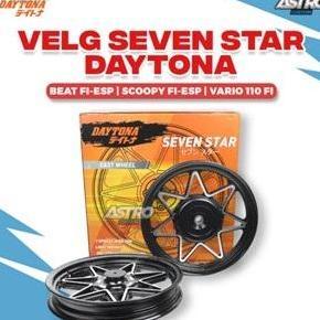 Daytona Velg Seven Star Ring 14 Beat Fi Scoopy Fi Esp Vario 110 Fi Wheel Black Peleg Racing