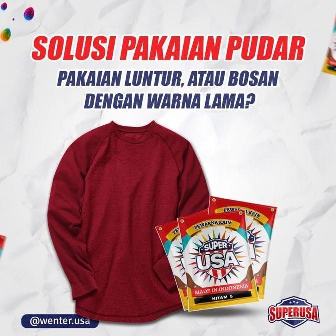 Wenter SUPER Pekat - Pewarna Tekstil - Wenter USA Pewarna Kain