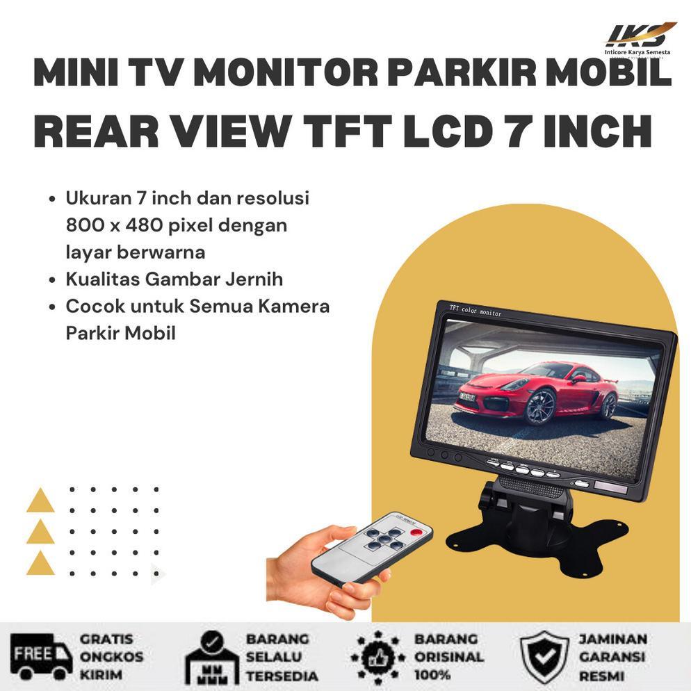 Mini Tv Monitor Parkir Mobil Rear View Tft Lcd Dvd Mp3 Player 7 Inch
