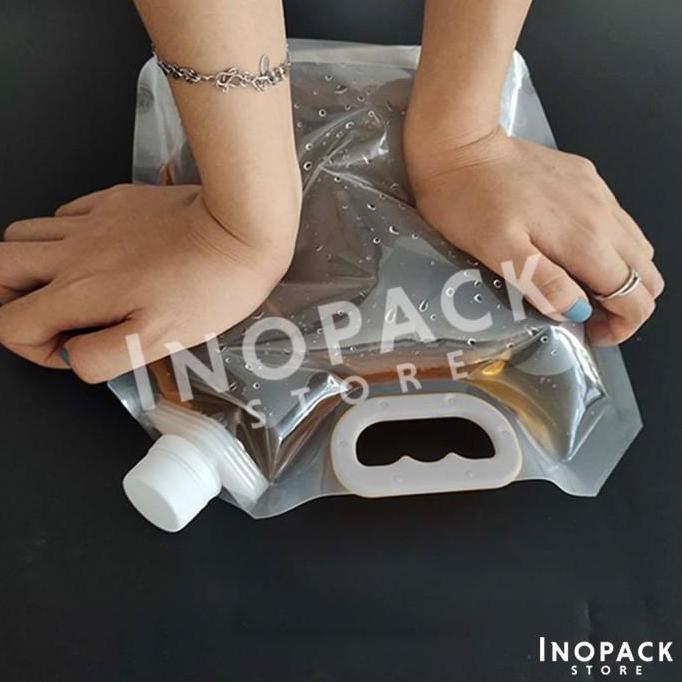 Liquid Standing Pouch cairan handle spout uk. 31 x 35 cm / 5 liter