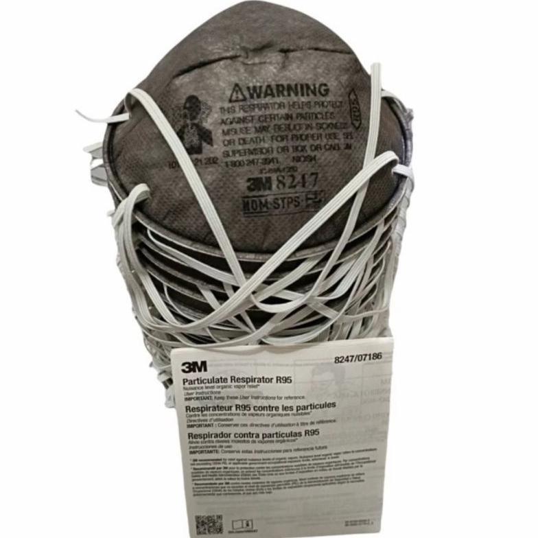 Masker 3M 8247 R95 Carbon Original Isi 20