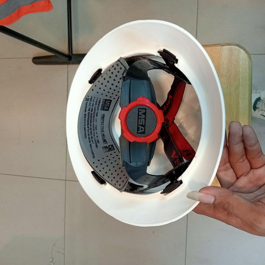 Helm Safety Msa Fullbrim Lokal Fastrack Logo Pertamina - Helm Safety Pertamina Fullbrim