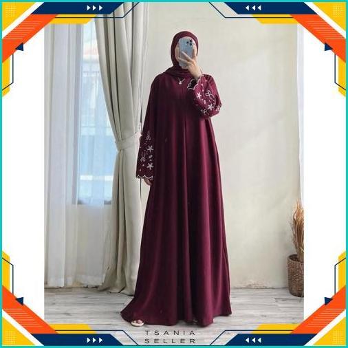 Exclusive Pgmt - Hanifah Abaya Askara Dress Crinkle Airflow Gamis Wanita