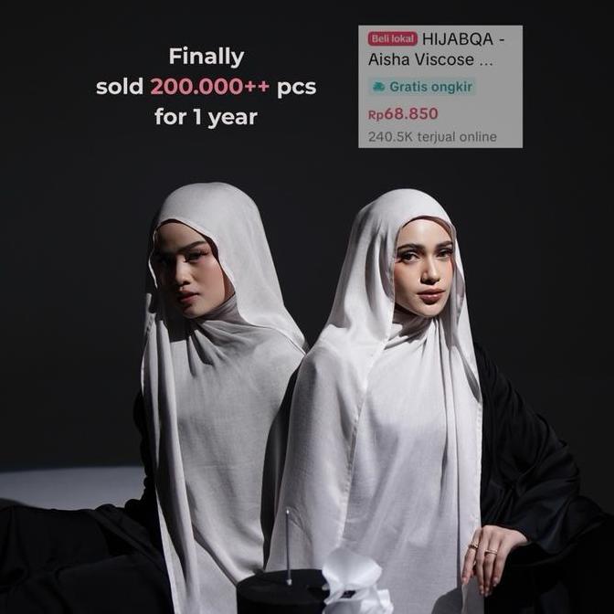 HIJABQA - Aisha Viscose Pashmina (Aisha Ibrahim X Hijabqa)