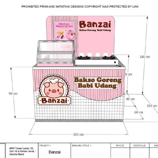 Terlaris Booth Jualan Minuman & Makanan Custom Design & Produksi Ukuran 2X2 Furniture