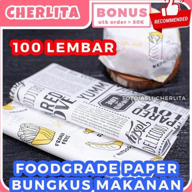 Kertas Nasi Motif Food Wrapper Laminasi Foodgrade Premium
