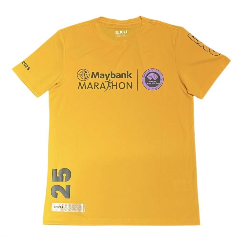 (Terbaru) Jersey Running Maybank Marathon 2025 Kuning 2XU (Terlaris)