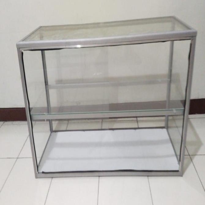Grosir Etalase Kaca Makanan 1 Meter (92X32X50Cm) Etalase Warteg Kurir Toko Khusus Bogor