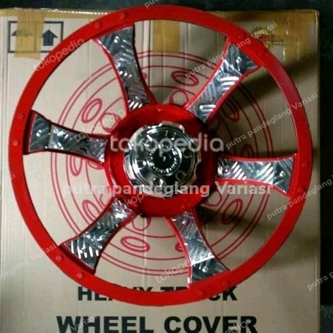 Dop Roda Mobil Truk Ring 16 Mobil Belakang Warna Merah 2 Pcs Bahan Besi Harga Spesial
