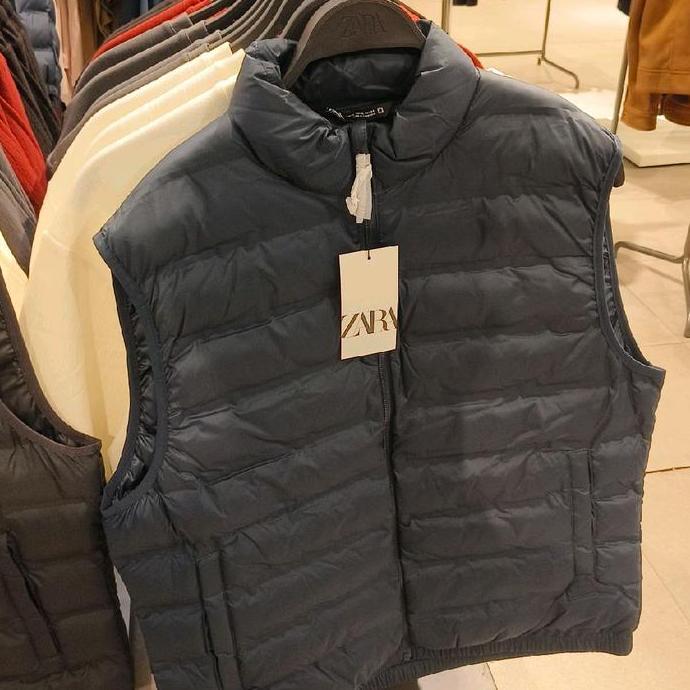 Vest Rompi Zara Rompi Pria Puffer Original Navy Desain Elegan MS