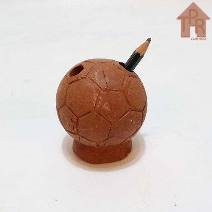 Set DIY Mewarnai Tanah Liat / Tempat Pensil Bola+ Cat 6warna + 1 Kuas