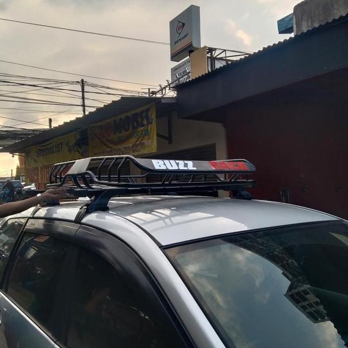 Roof Rack Bagasi Atas Mobil Datsun Go Model Buzz Rack Ukuran 140 Kali 85 Kali 17 Plus Cros Bar Kompl