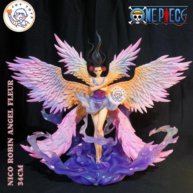 READY NICO ROBIN ANGEL FLEUR DIORAMA 34CM 2KG 1 PCS ONE PIECE ANIME ACTION FIGURE TOYS Resin Mainan 