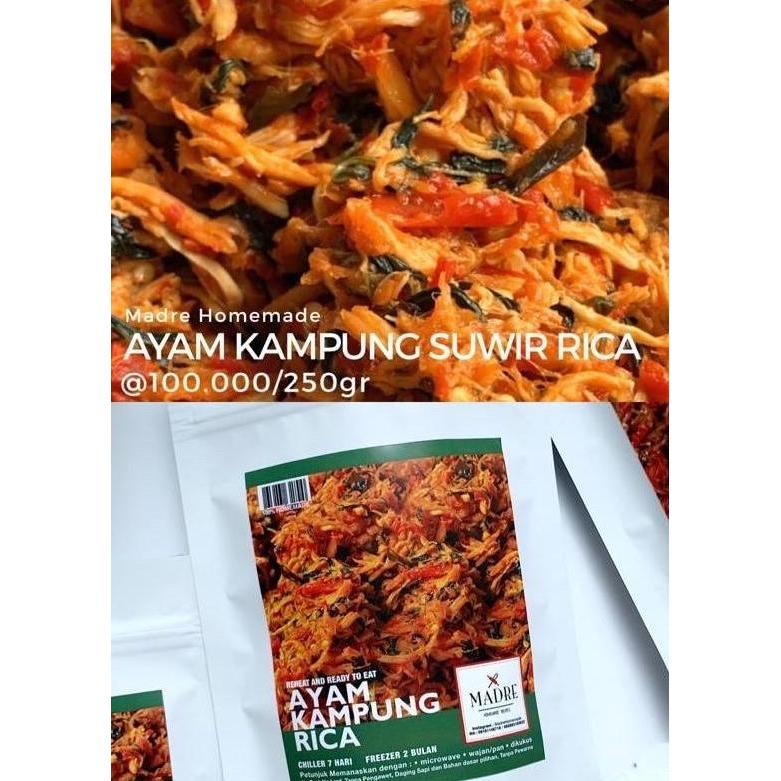 Ready Ayam Kampung Suwir Rica - Madre Homemade