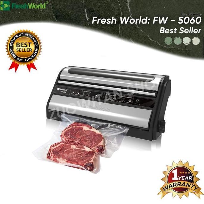 TERBARU|TERMURAH|BARU|PREMIUM|ORIGINAL|GARANSI|DISKON|PROMO FRESHWORLD FW 5060 VACUUM SEALER BASAH K