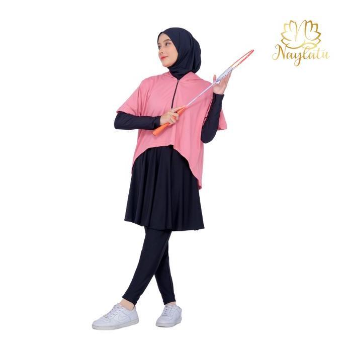 FLASH SALE - Naylatu Hoodie Olahraga Croptop Asymmetric Wanita