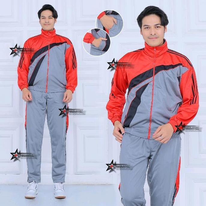 Fitto- Jaket Olahraga Set Celana Training Olahraga / Setelan Training Olahraga Sport Lari