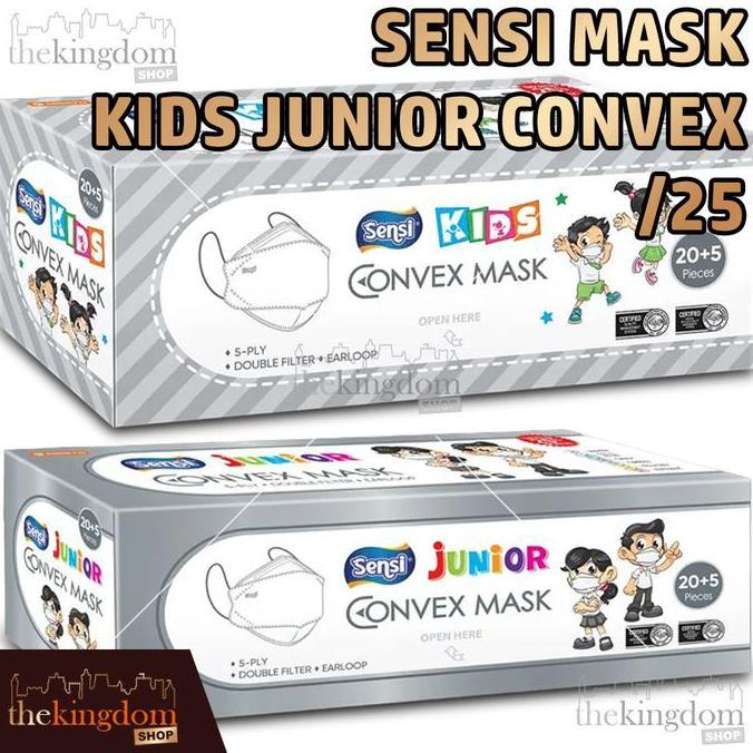 HARGA PABRIK - Sensi Kids Convex Mask Earloop Masker Anak Medis Junior /25