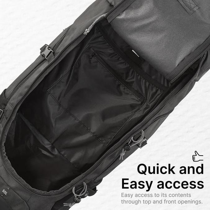 Vandring- Decathlon  Forclaz Ransel Travel 50 L - Hitam - 8735043