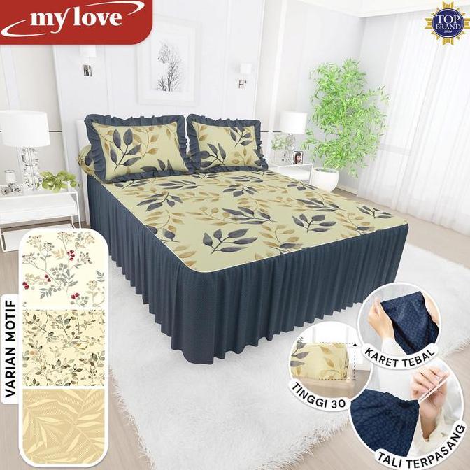 HARGA PABRIK - MYLOVE Sprei My Love King Rumbai ukuran 180x200 Sprei Set No 1 sprei my love 180200 o