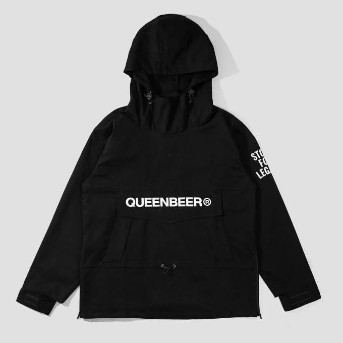 Queenbeer - Cagoule Canvas Jacket Leander Black