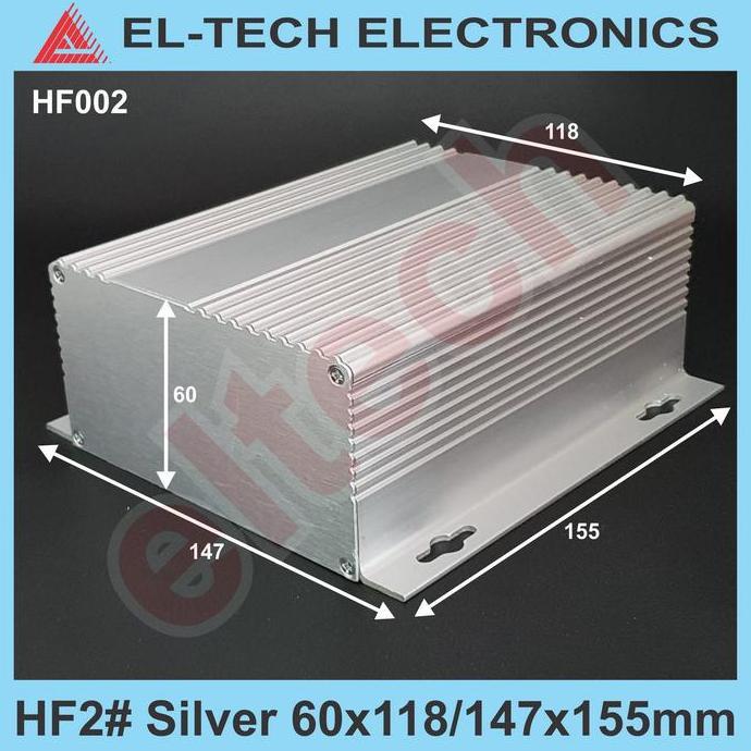 NEW Box Aluminium HF2# Silver 60x118/147x155mm Electronic Instrument Project Alumunium Alminium Almu
