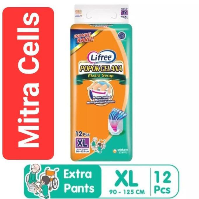 Lifree popok celana ekstra serap XL12 XL 12/lifree celana extra serap