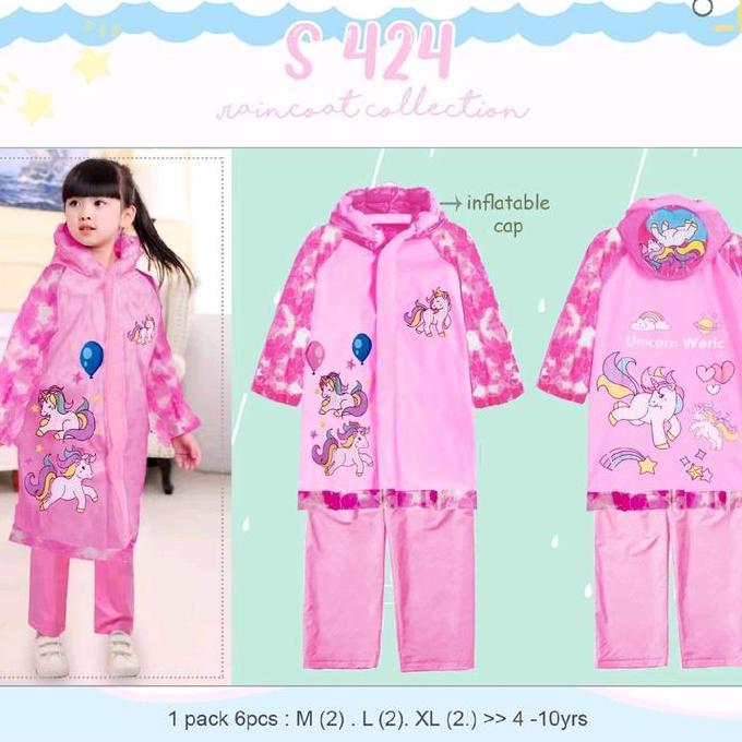 Termurah / Hot Sale Jas Hujan Anak Perempuan Import/Setelan Jas Hujan /Setelan Jas Hujan Karakter An