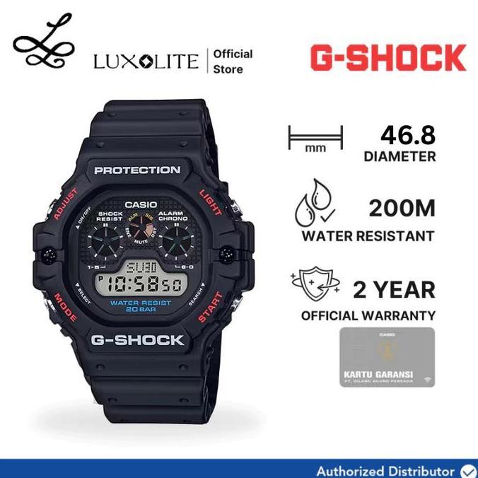 Terlaris [Luxolite] Casio G-Shock Jam Tangan Pria Dw-5900-1Dr/Dw-5900-1D/Dw-5900-1 Digital Black Res