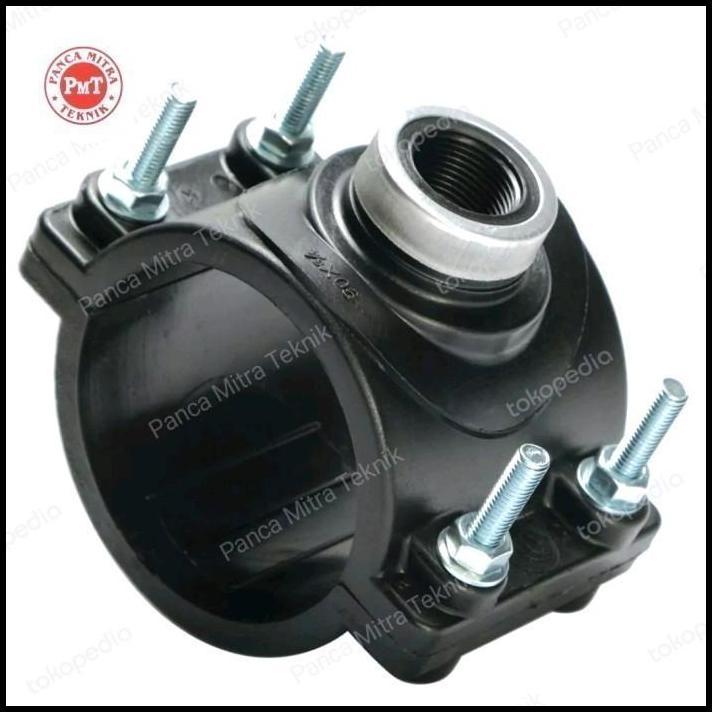 GRATIS ONGKIR 200MM X 2" INCH CLAMP SADDLE PIPA HDPE 