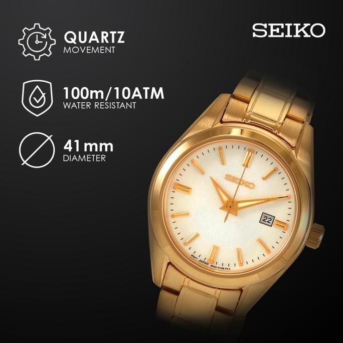 Terlaris Jam Tangan Pria Seiko Classic Quartz Stainless Steel Sur198P1 Sur198 Original