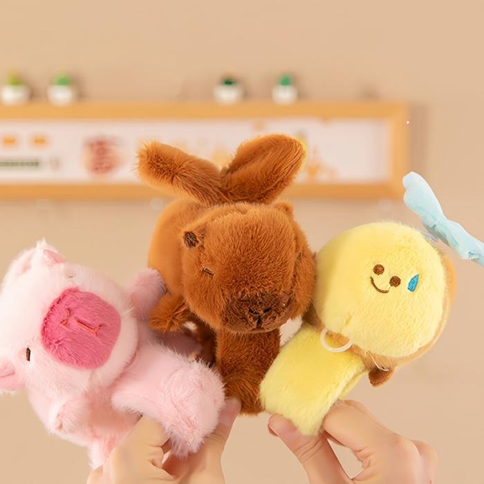 Bisa Cod - Capybara Gelang Kapibara Plush Toys Mainan Mewah Clingy Capybara Plush Wrislet Wristband 