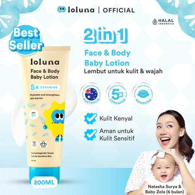 LOLUNA KRIM WAJAH & BADAN BAYI ANAK - 200ML