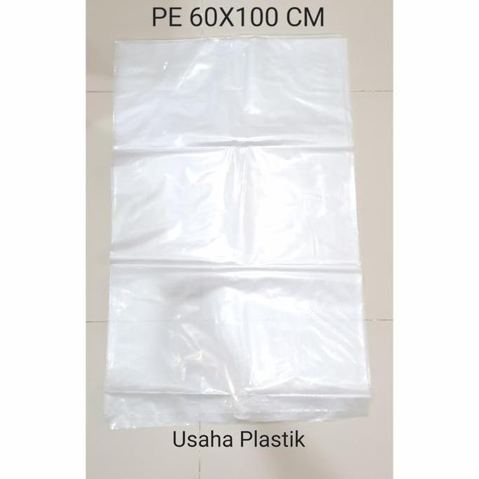 Confezione- Kantong Plastik Bening Besar Ukuran 60X100 Cm -Pe 60X100 Cm Tebal 0,8M