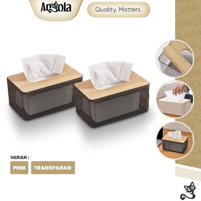 Angola Tempat Tisu D58 Kotak Tissue Kayu / Tissue Box
