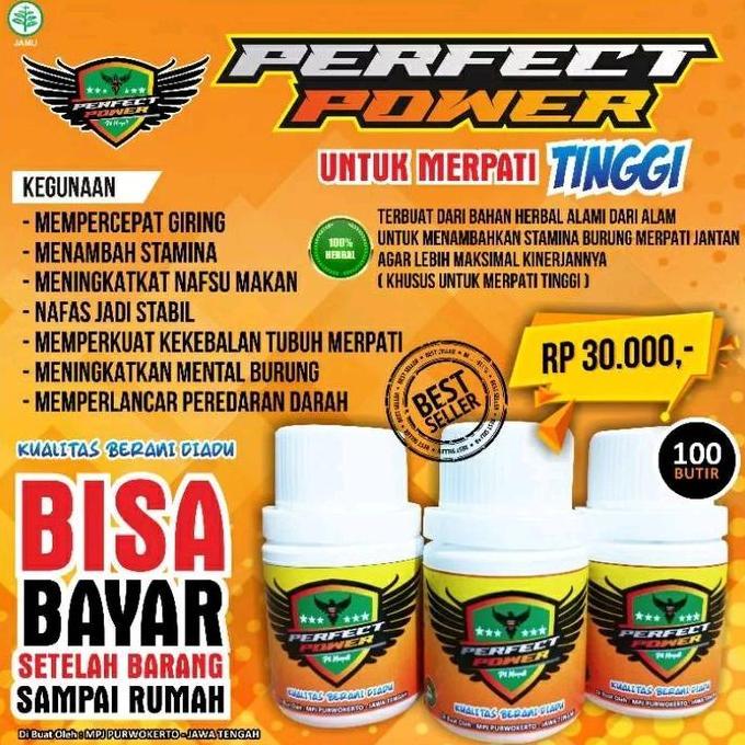 Fugl- Jamu Merpati Perfect Power Isi 100 Butir Perfect Power Merpati Jamu Herbal Merpati