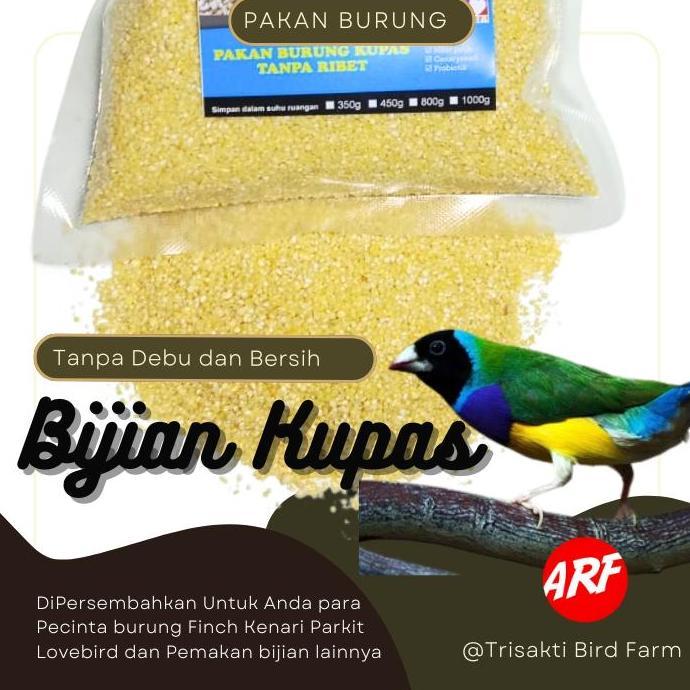 Fugl- Pakan Finch Bijian Kupas Untuk Pakan Burung Finch Kenari Lovebird Parkit Kemasan 800 Gram